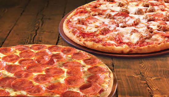 2 LG 2-TOPPING PIZZAS FOR $26