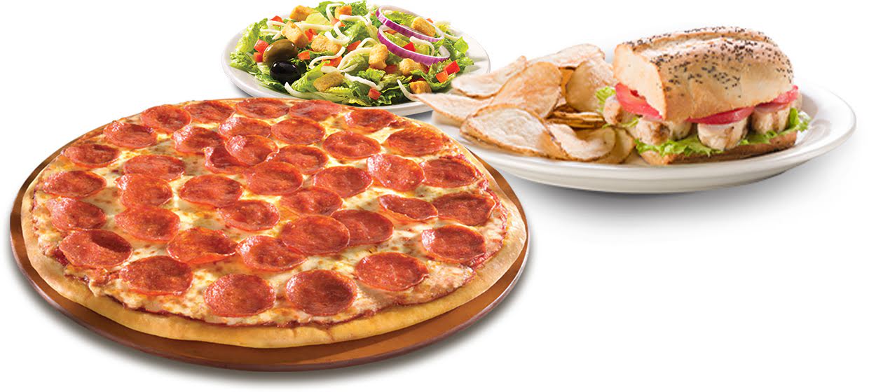 Examples of the food LaRosa's serves: pizzas, salads, hoagys.