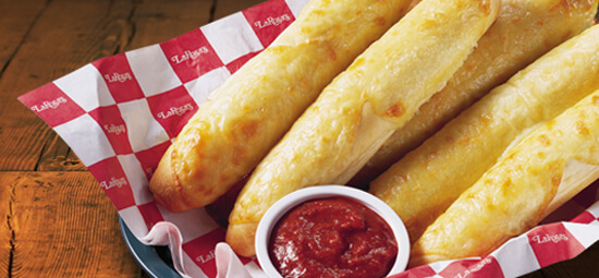 Hot Garlic Bread Sticks with Provolone