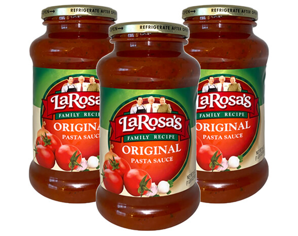 3 pack of jars of LaRosa's 24 oz. Original Pasta Sauce