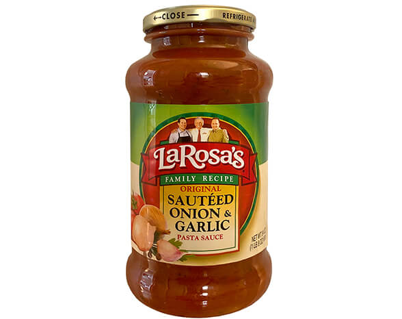 Jar of LaRosa's 24 oz. Sauteed Onion & Garlic Sauce