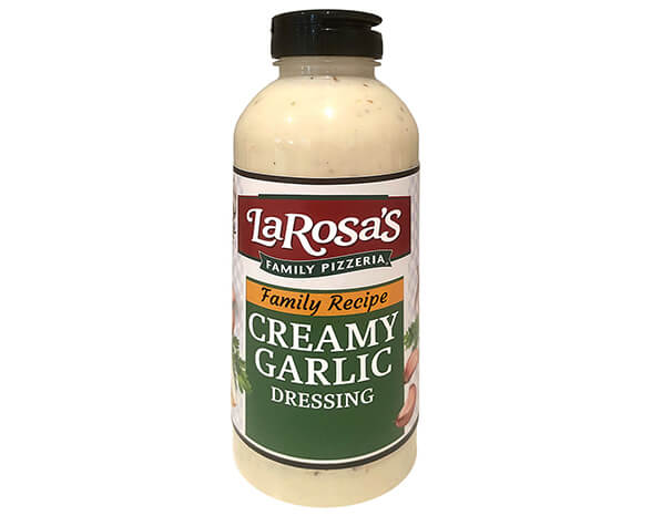 Bottle of LaRosa’s Creamy Garlic Salad Dressing